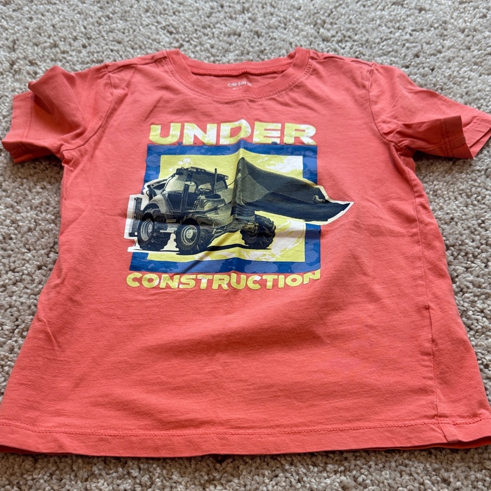 Carter's Orange Under Construction Tee